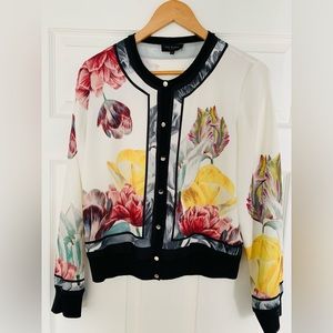 *HOST PICK* Ted Baker Olyviaa Tranquility Bomber Jacket in White US 8